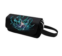 jiminhope Genshin Impact Paimon Kaedehara Kazuha Hutao Zipped Pencil Case Makeup Cosmetic Bag for Girls Boys Students Adults