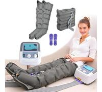 JIMINHUIXIN Electric Air Compression Massager, 6 Cavity Lymphatic Drainage Massager Legs, Pneumatic Leg Wrap Pressure Machine for Relax and Relieve Muscle Pain, Timed and Adjustable Pressure