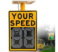 JIMINHUIXIN Radar Speed Signs - Solar Powered LED Radar Feedback Sign, 20"x27"/24"x35" Aluminum Speed Limit Sign, solar powered speeds limit display signs, High Brightness Reflective