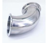 JIMINISO 45mm 51mm Pipe OD 2" Tri Clamp Flange 64mm 90 Degree Elbow SUS304 316L Stainless Steel Sanitary Pipe Fitting Connector Homebrew