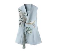 JIMINISO National Wind Vest Female Spring Heavy Industry Phoenix Embroidery Chinese-Style Waistcoat Female