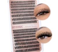 JIMIRE 320Pcs Individual Eyelashes DIY Russian Cluster Lashes 30D+40D Lashes Individual Cluster D Curl 9-16mm Mixed Wispy DIY Lash Clusters Eyelash Extesnsions