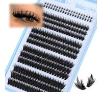 JIMIRE Cluster Lashes Wispy 120D Manga Individual Eyelashes with Lash Spikes 12-18MM D Curly Long Eyelash Clusters Wispy Lashes Individual Cluster with Bottom Lashes 280Pcs Pack