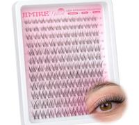 JIMIRE Cluster Lashes Wispy Individual Eyelashes Natural Lash Clusters 8-16MM Invisible Band Lash Extensions Easy to Apply DIY Lashes Individual Cluster at Home