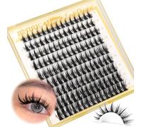 JIMIRE Manga Cluster Lashes 10-16MM 135Pcs CC Curl Wispy Anime Individual Eyelashes Natural Look Fluffy Lashes Individual Cluster for Beginners