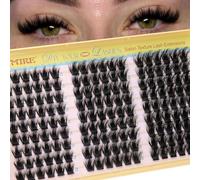 JIMIRE Manga Cluster Lashes Wispy Volume Individual Eyelashes with Lash Spikes 14-18MM Fluffy Lash Clusters Easy to Apply DIY Lashes Individual Cluster at Home 162Pcs Pack