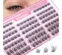 JIMIRE Short Cluster Lashes 8-12MM Natural Lash Clusters Wiaspy Clear Band Individual Eyelashes for Lash Beginners