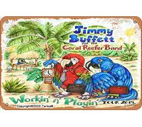 Jimmy Buffett Coral Reefer Band Tin Vintage Look 20X30 CM Decoration Poster Sign for Home Kitchen Bathroom Farm Garden Garage Inspirational Quotes Wall Decor