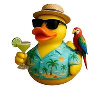 Jimmy-Buffett Memorial Duck Decor, Duck Statue, Party Accessories, Tropical Rainforest Bird Table Decoration, Unique Buffett-Themed Gift for Kids Adults