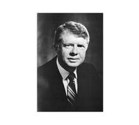 Jimmy Carter Black And White Portrait Poster Bedroom Canvas Decor Print Wall Art Office Room Aesthetic Decor Gift Unframe 12x18inch(30x45cm)