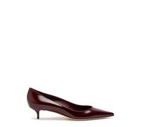 Jimmy Choo Amelia 35 Glossed Leather Pumps - Brown