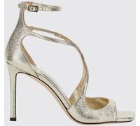 JIMMY CHOO Azia Laminated Nappa Sandals with a Stiletto Heel and Square Toe - Size: 39 - female
