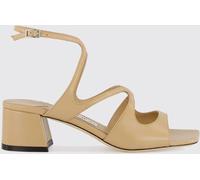 JIMMY CHOO Azilia Nappa Leather Sandals with Low Heel and Square Toe - Size: 37 - female
