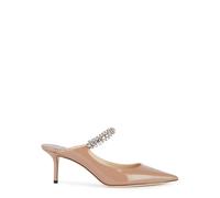 Jimmy Choo Bing 65 Embellished Leather Mules - Nude - 7