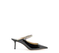 Jimmy Choo Bing 65 Embellished Patent Leather Mules - Black - 37 (IT37 / UK4)