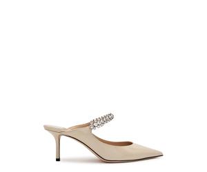 Jimmy Choo Bing 65 Patent Leather Mules - Off White