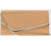 JIMMY CHOO Emmie Patent Leather Mini Handbag with Chain Strap - Size: OS - female