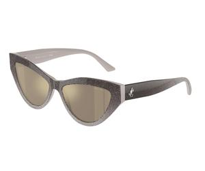 Jimmy Choo JC5004 50465A Woman Sunglasses Acetate Grey Brown Cat Eye Normal Mirror