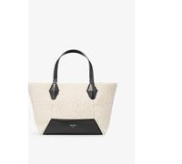 Jimmy Choo Jimmy Choo Diamond Logo-Embossed Small Shearling and Leather Tote Bag Natural 1 Size