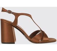 JIMMY CHOO Kesia High Square-Heeled Satin Sandals with Ankle Strap - Size: 38 - female