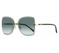 Jimmy Choo LETI/S 2M2 Black Gold Glitter Women Sunglasses Authentic