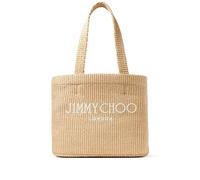 Jimmy Choo medium logo-embroidered beach bag - Neutrals One Size