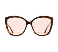 Cat Eye Havana Pink Gold Mirror Nat/S Jimmy Choo Brown One Size