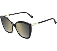 Jimmy Choo Nat Women's Black Cat Eye Sunglasses w/ Gradient Lens 0807-FQ - Italy