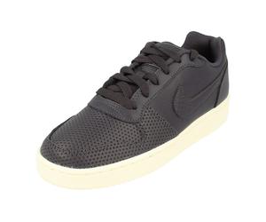 Jimmy Choo Nike Womens Ebernon Low Prem Trainers Black - Gold Atanado Veg Leather - Size UK 5.5