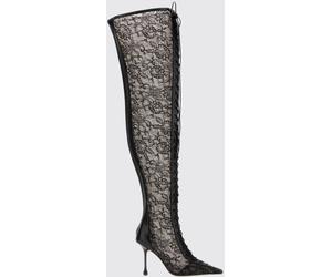 JIMMY CHOO Scarlett Over-the-Knee Boots in Embroidered Floral Lace - Size: 37 - female