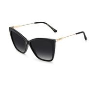 Jimmy Choo SEBA/S 807 BLACK Black/Gold Sunglasses Women's