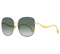 Jimmy Choo Square Mamie Sunglasses 0MAMIE/S 0RHL 60 Gold/Black 60mm