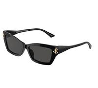 Jimmy Choo , Black Frame Sunglasses with Dark Grey Lenses ,Black unisex, Sizes: 55 MM