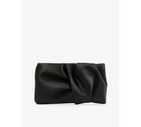Jimmy Choo Womens Black Bonny Satin Clutch Bag