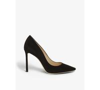 Jimmy Choo Womens Black Romy 100 Suede Courts Eur 37.5 / 4.5 Uk Women