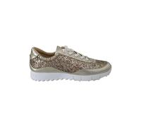 Jimmy Choo WoMens Gold Leather Antique Monza Sneakers - Size 34.5 EU/IT