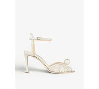 Jimmy Choo Womens Ivory/white Sacora 85 Lace Sandals Eur 41.5 / 8.5 Uk Women