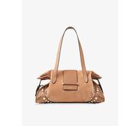 Jimmy Choo Womens Jimmy Choo Bar Holdall Medium Stud-Embellished Suede Shoulder Bag Toffee/Ivory/Shiny G 1 Size