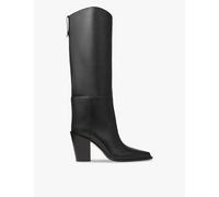 Jimmy Choo Womens Jimmy Choo Cece Leather Heeled Knee-High Boots Black Eur 37 / 4 UK Women
