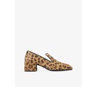 Jimmy Choo Womens Jimmy Choo Eliot Slipper 45 Leopard-Print Pony-Leather Loafers Natural Eur 38.5 / 5.5 UK Women