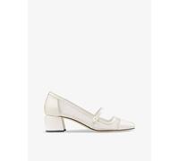 Jimmy Choo Womens Jimmy Choo Elisa 45 Mesh and Patent-Leather Heeled Courts Latte/Latte Eur 39 / 6 UK Women