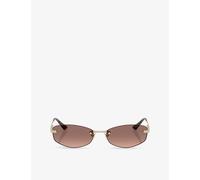 Jimmy Choo Womens Jimmy Choo Jc4013D Oval-Frame Metal Sunglasses Gold