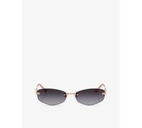 Jimmy Choo Womens Jimmy Choo Jc4013D Oval-Frame Metal Sunglasses Pink