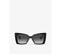 Jimmy Choo Womens Jimmy Choo Jc5001B Square-Frame Acetate Sunglasses Black