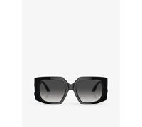 Jimmy Choo Womens Jimmy Choo Jc5006U Square-Frame Acetate Sunglasses Black
