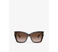Jimmy Choo Womens Jimmy Choo Jc5012 Butterfly-Frame Tortoiseshell Acetate Sunglasses Brown