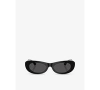 Jimmy Choo Womens Jimmy Choo Jc5038Bu Oval-Frame Acetate Sunglasses Black