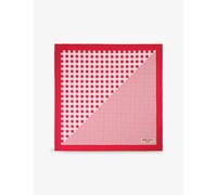Jimmy Choo Womens Jimmy Choo Sula Gingham Mixed Print Cotton Bandana A400 Ruby Red Mix 1 Size