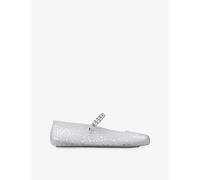 Jimmy Choo Womens Jimmy Choo The Jelly Glitter-Embellished Ballet Flats Clear/Silver/Crystal Eur 35 / 2 UK Women