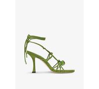 Jimmy Choo Womens Matcha Jemma Suede Heeled Sandals Eur 38.5 / 5.5 Uk Women